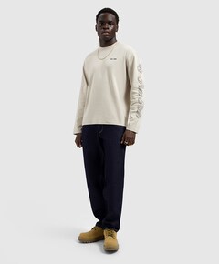 Heren longsleeve beige