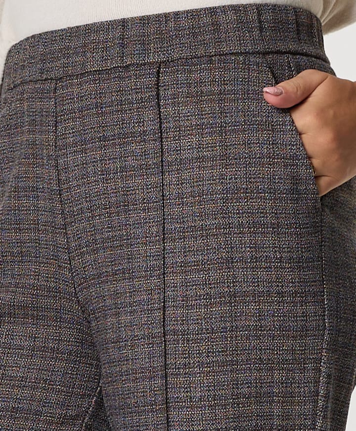 Colette Fancy Tweed broek bruin