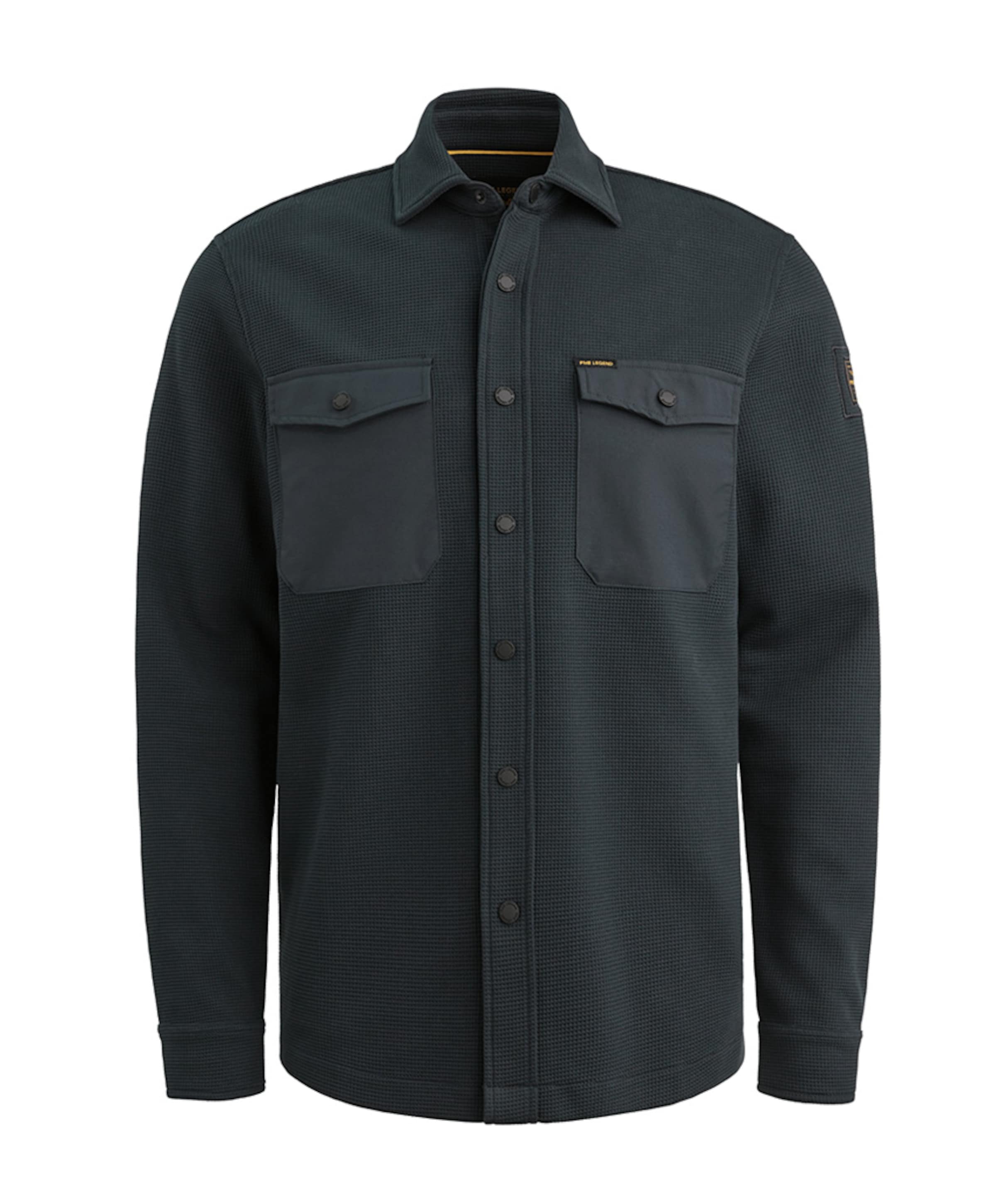 Heren overhemd lange mouw blauw