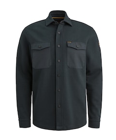 Heren overhemd lange mouw blauw