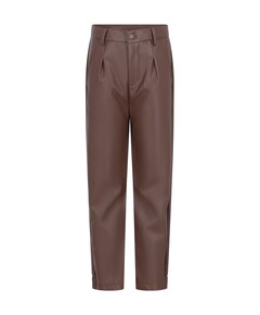 Feya  faux leather meisjes pantalon bruin