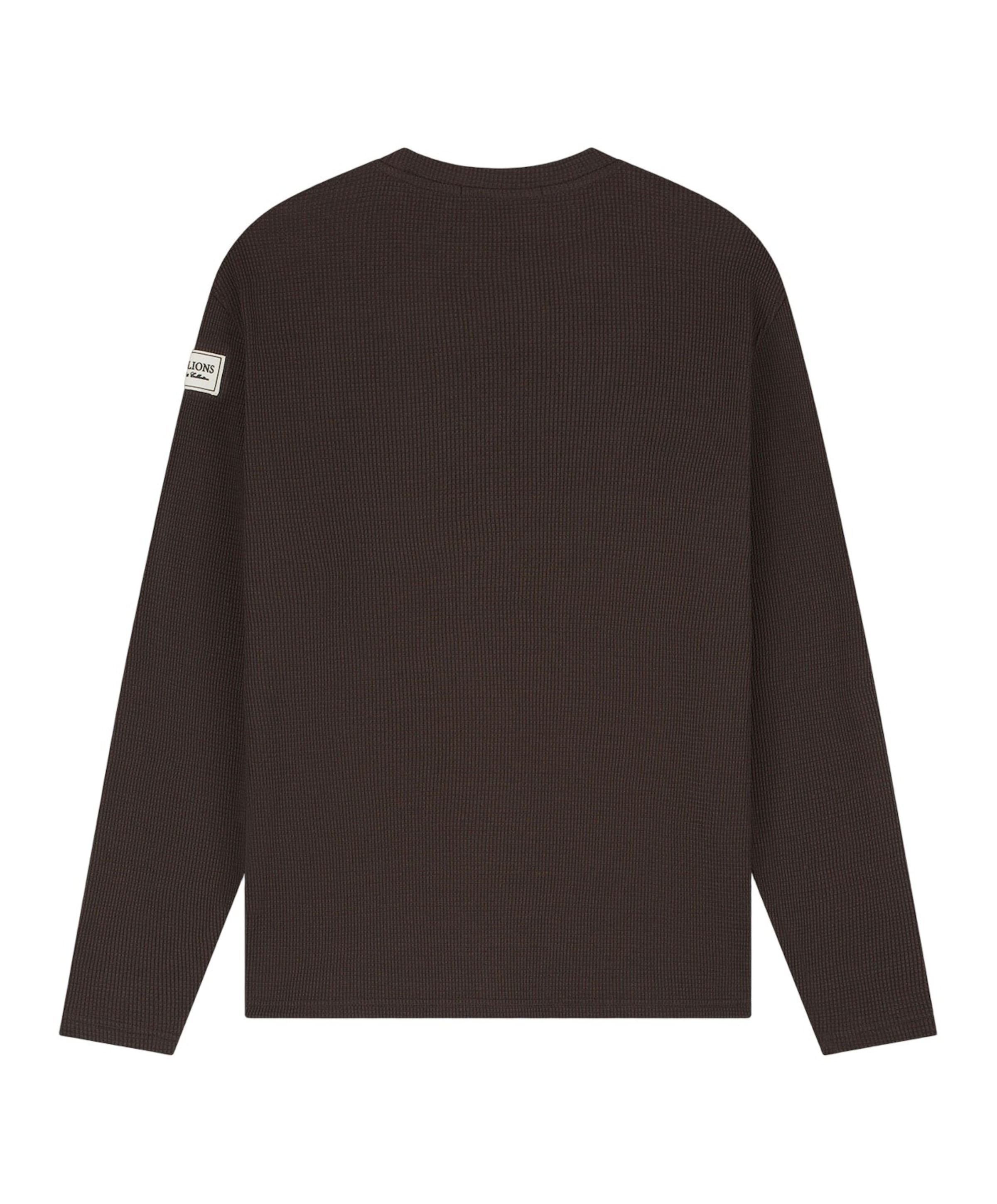 Heren longsleeve bruin