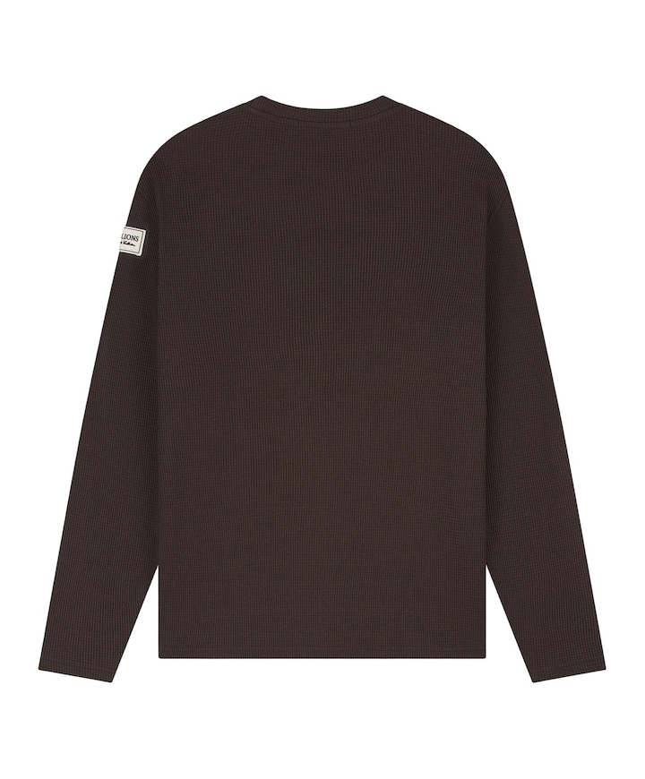Heren longsleeve bruin