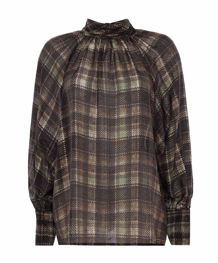 Dames blouse bruin