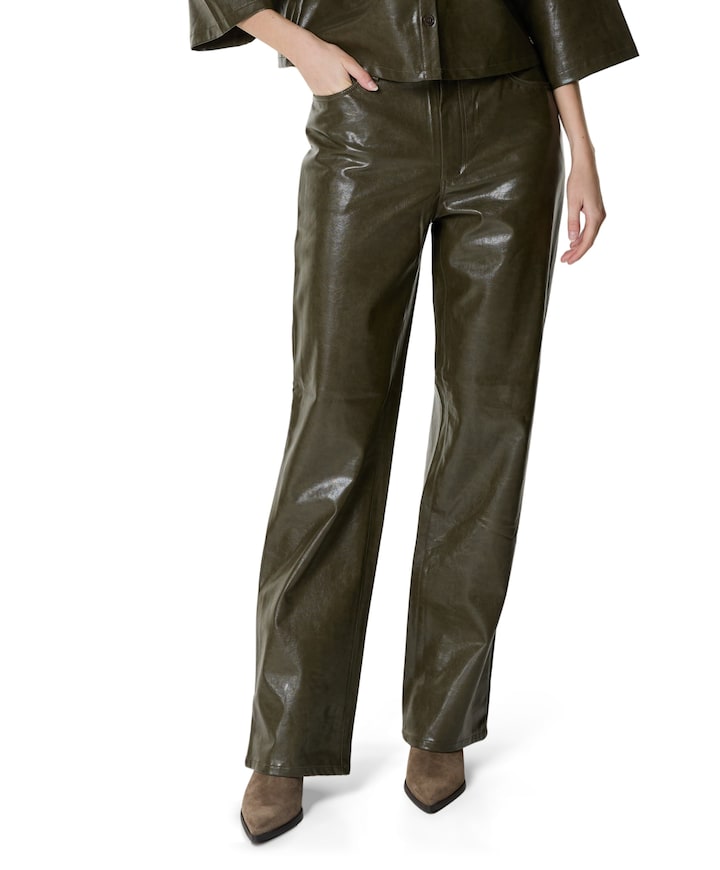 Patricia PU dames broek groen