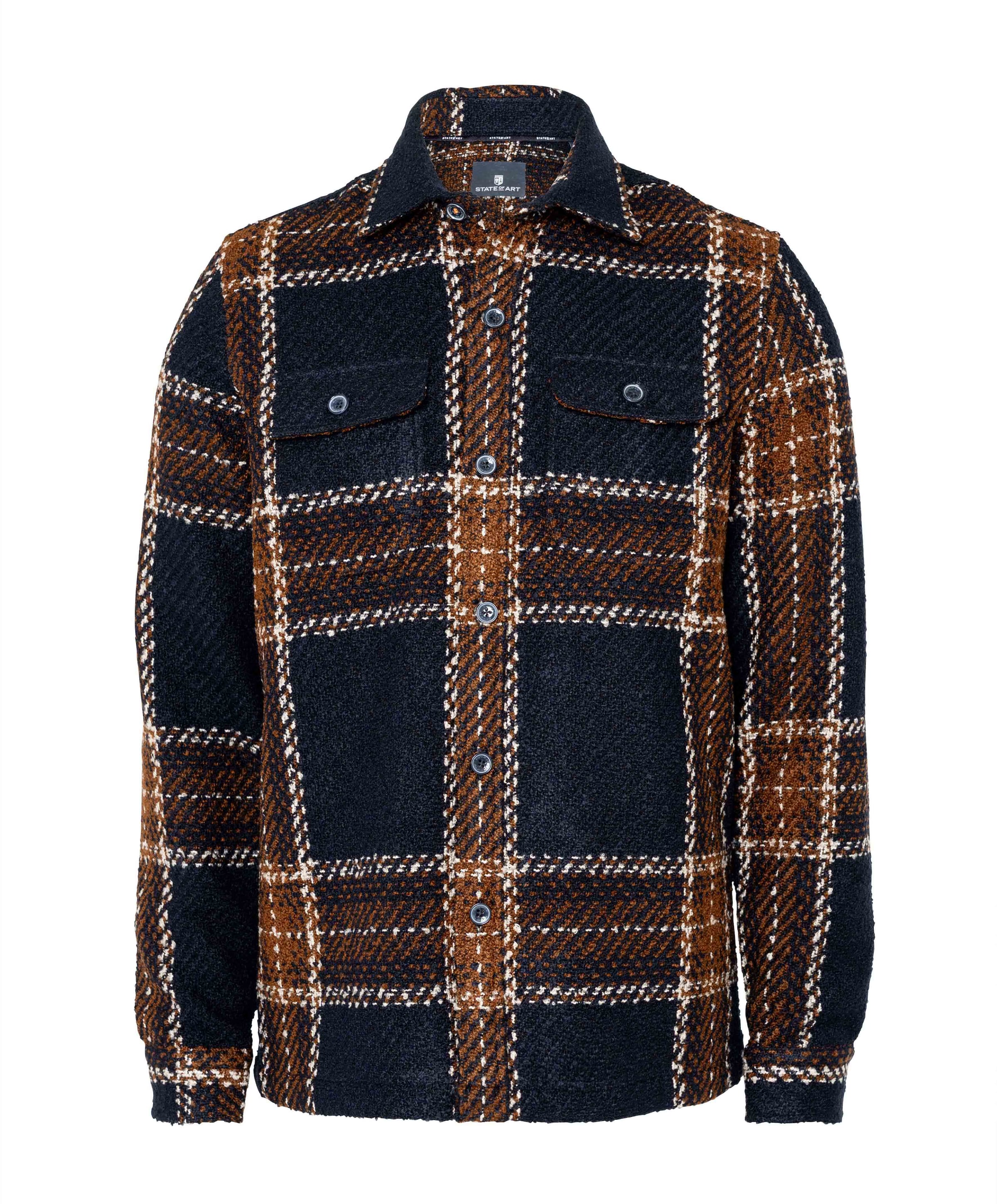 Heren overshirt blauw