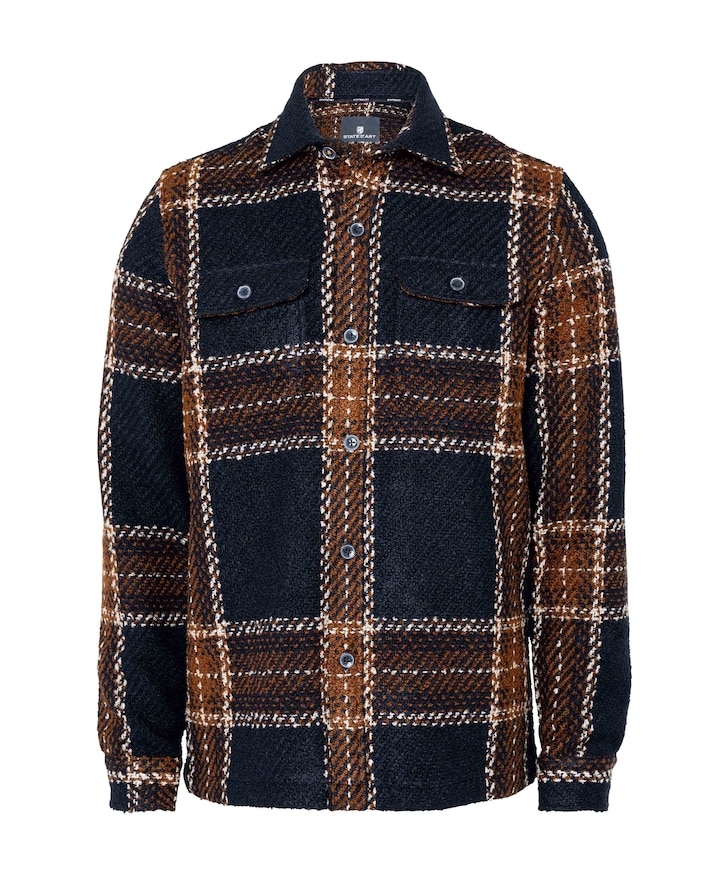 Heren overshirt blauw