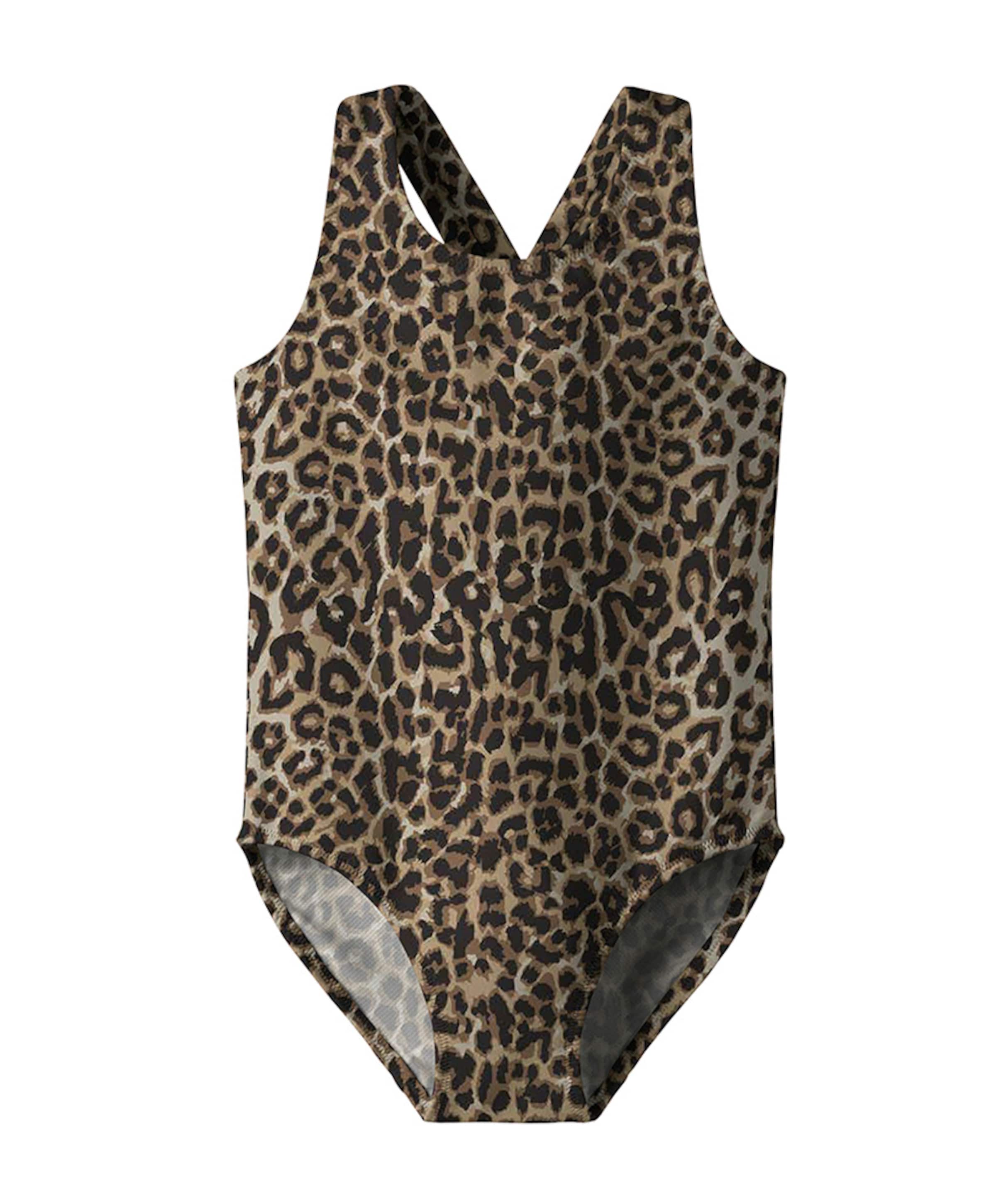 Meisjes badpak bruin