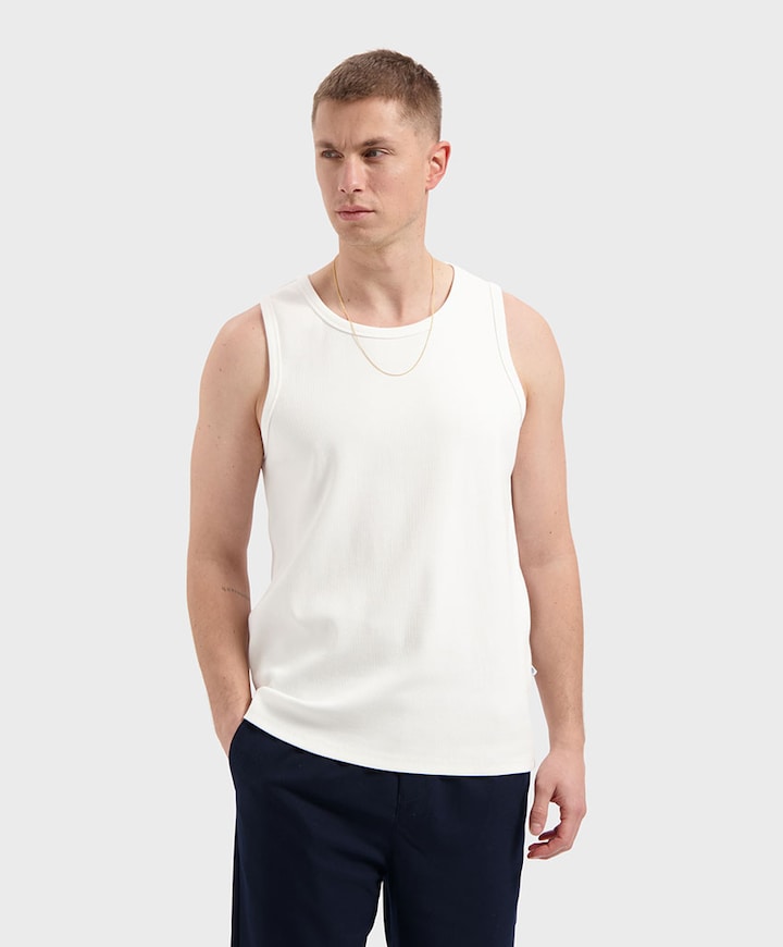 Heren singlet ecru