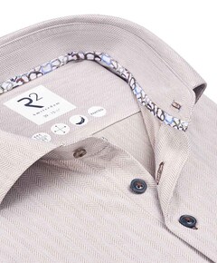 Overhemd lange mouw beige