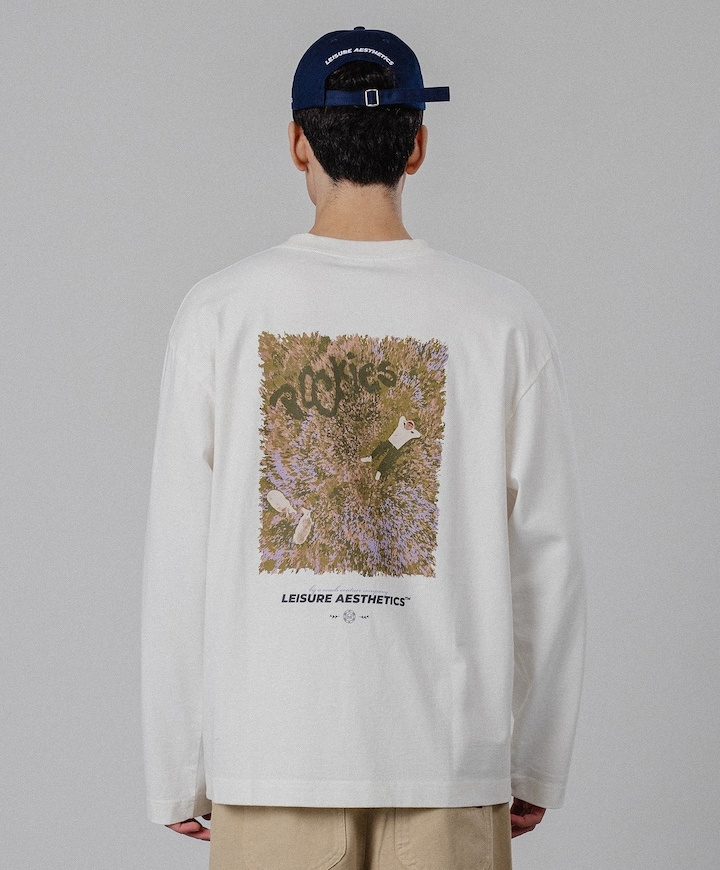 Heren longsleeve ecru