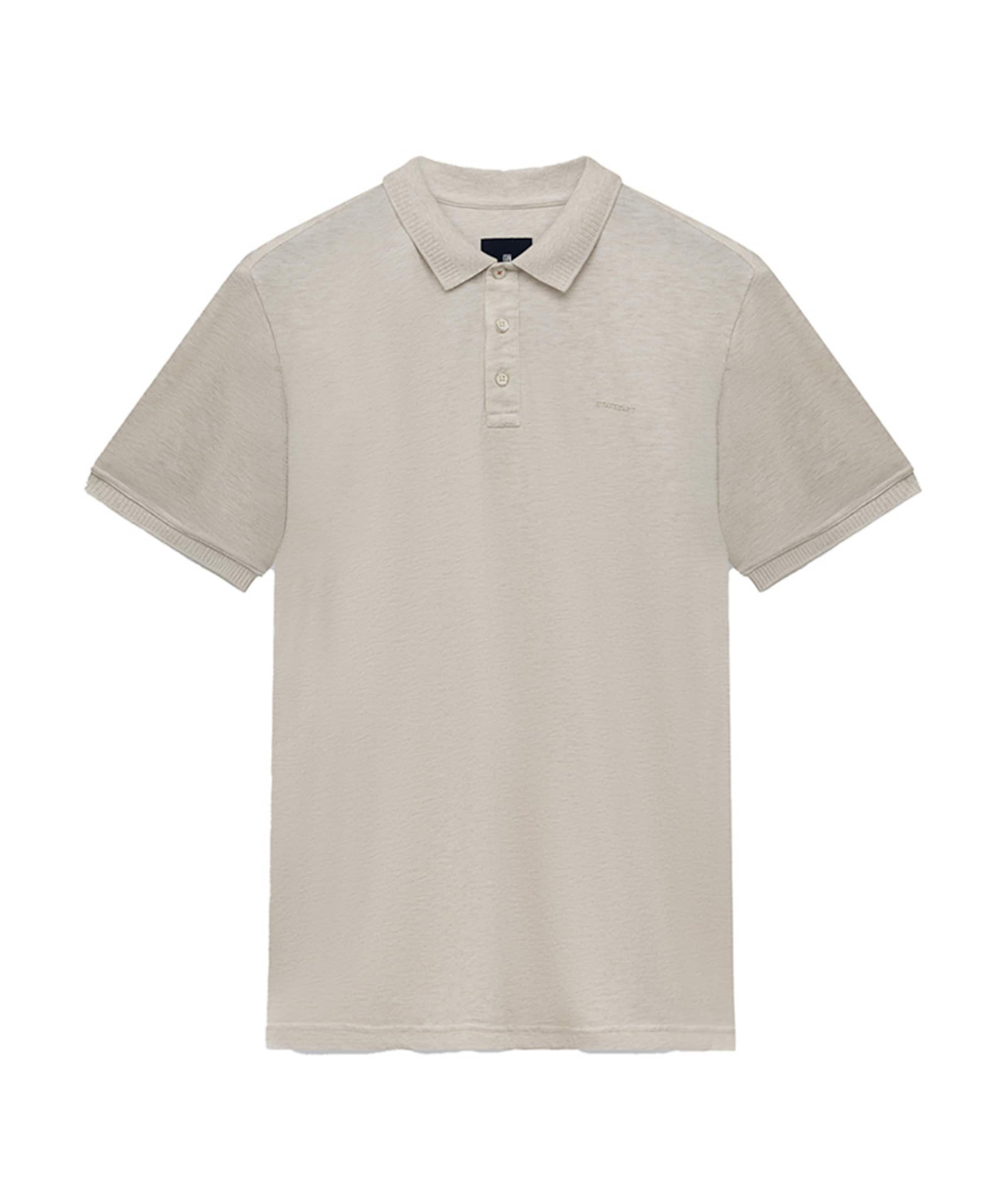 Heren polo beige