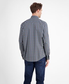 Overhemd lange mouw blauw