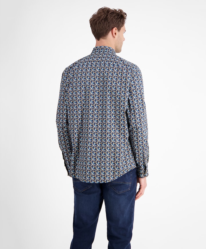 Overhemd lange mouw blauw