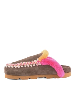 Winter bio overstitching dames clogs bruin