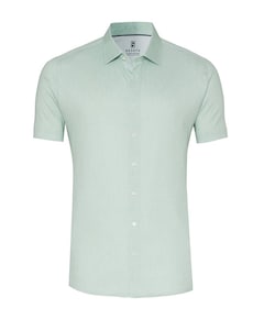 Heren overhemd korte mouw groen