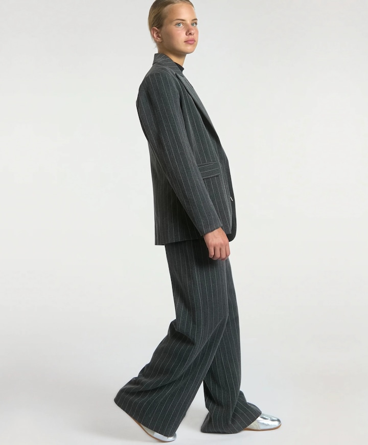 Meisjes blazer grijs