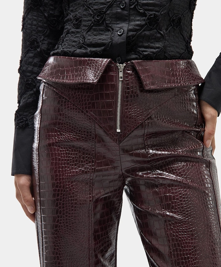 Horus textured broek bordeaux