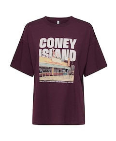 Dames T-shirt bordeaux