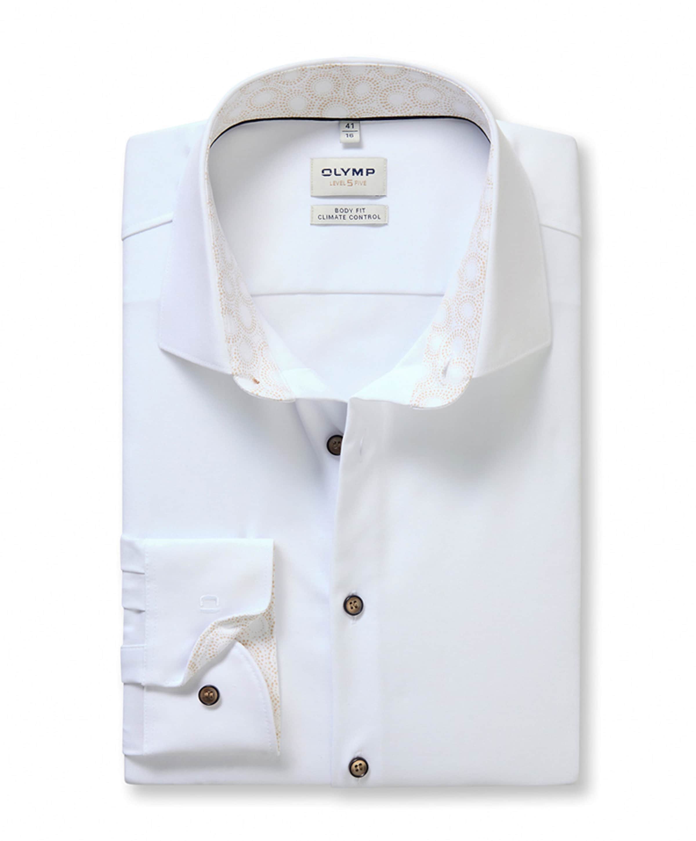 Heren overhemd lange mouw wit