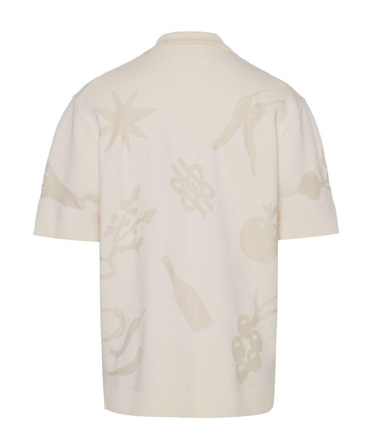 Heren overhemd korte mouw ecru