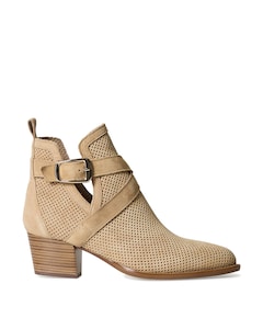 dames enkellaarzen beige