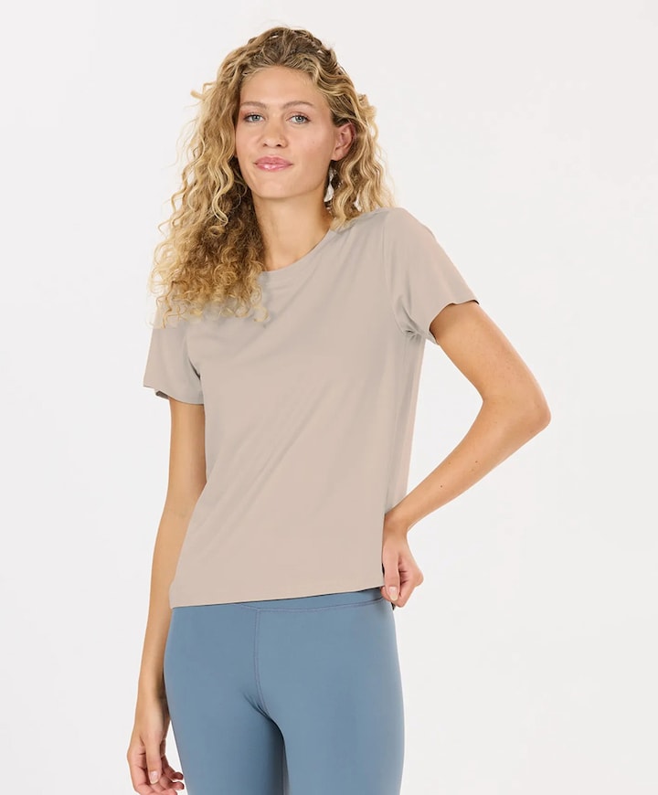 Dames t-shirt beige