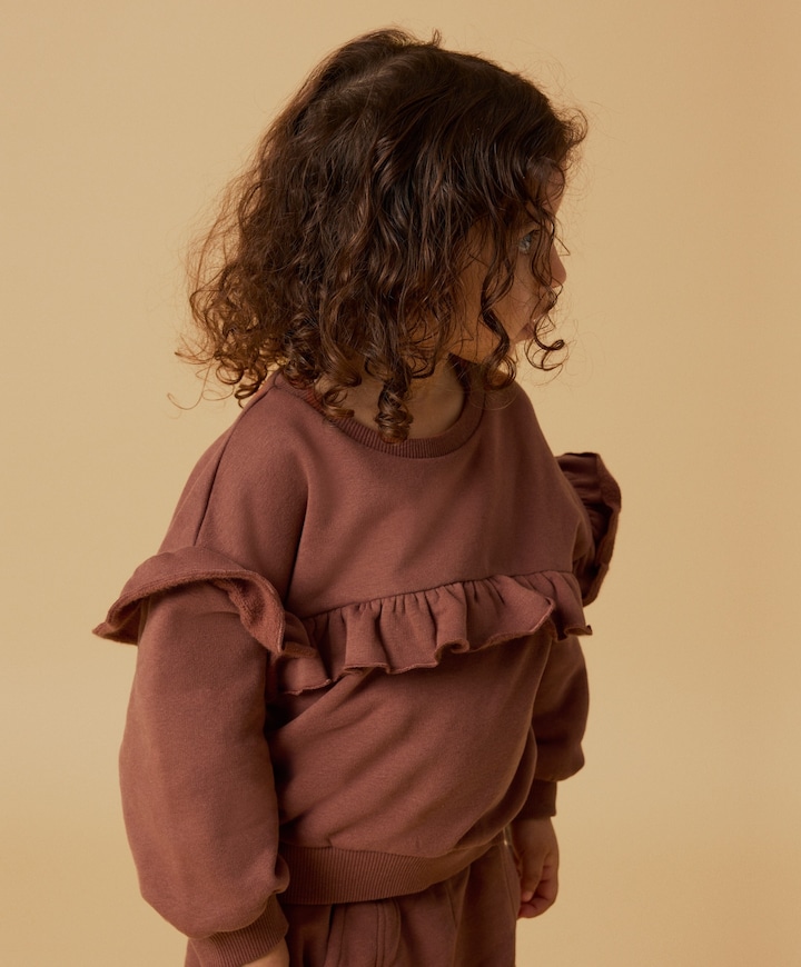 Meisjes sweater bruin