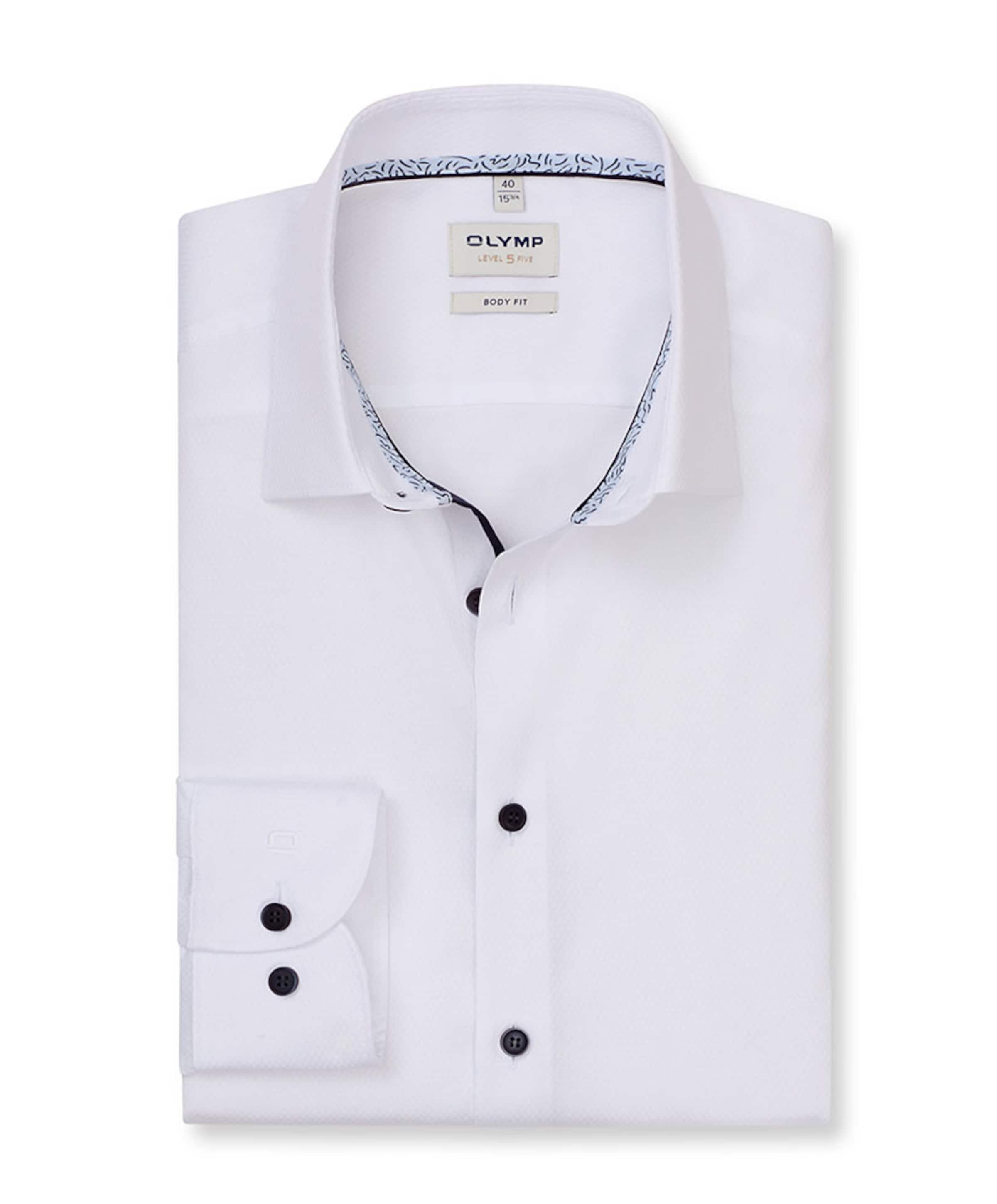 Heren overhemd lange mouw wit