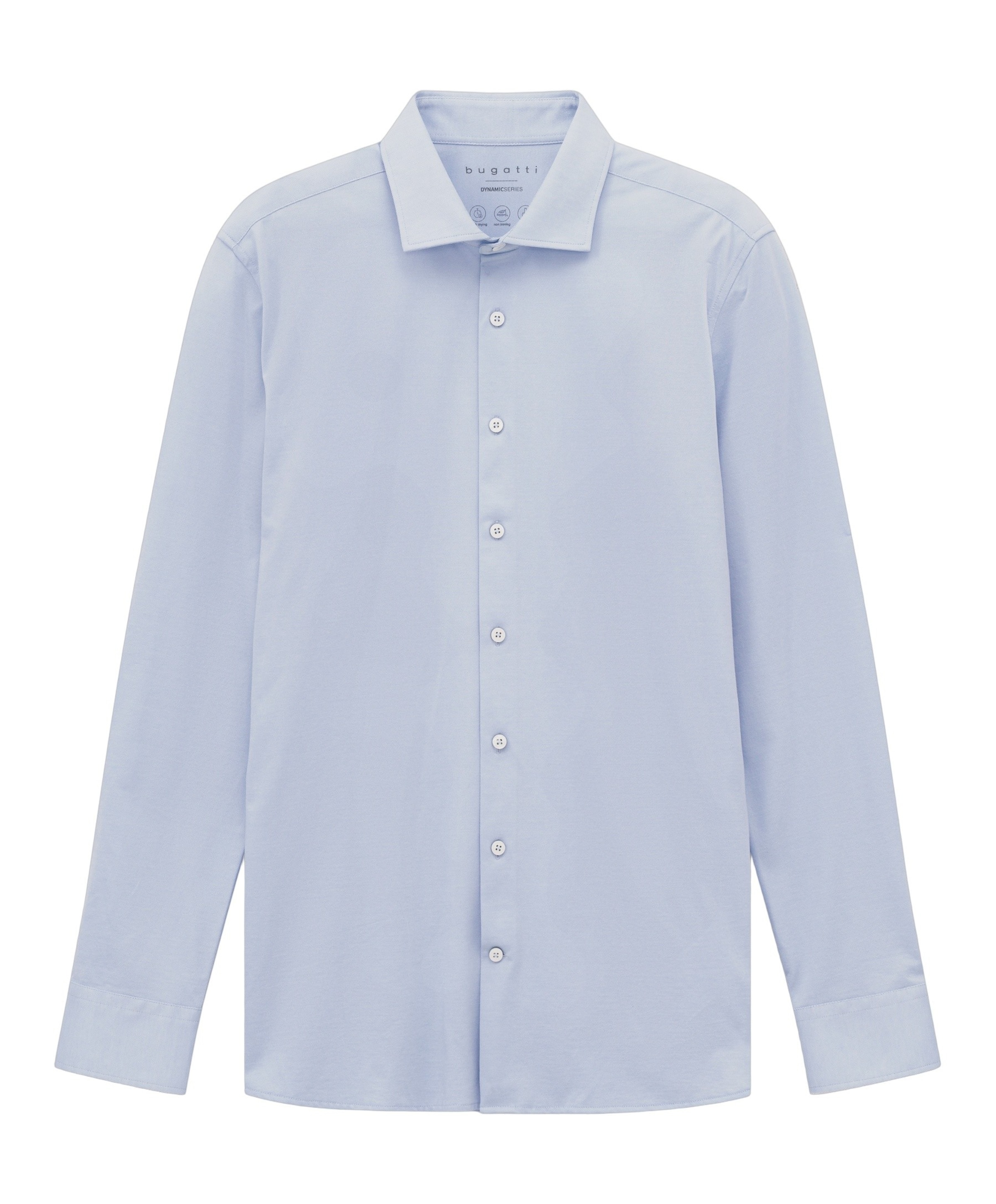Heren overhemd lange mouw blauw