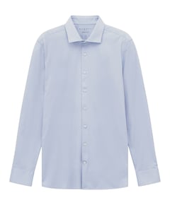 Heren overhemd lange mouw blauw