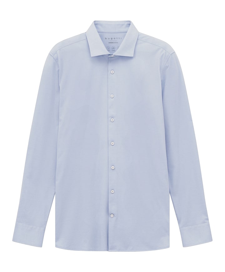 Heren overhemd lange mouw blauw