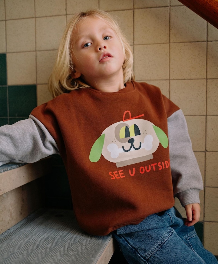 Uniseks sweater bruin