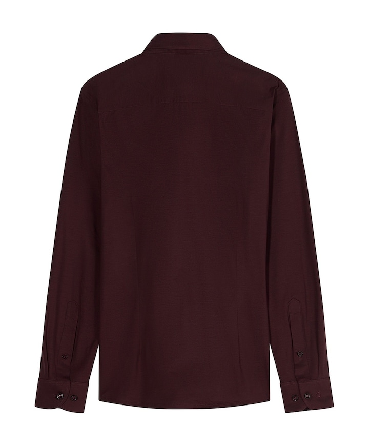 Overhemd lange mouw bordeaux
