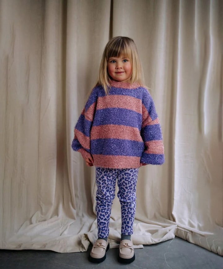 Meisjes legging paars