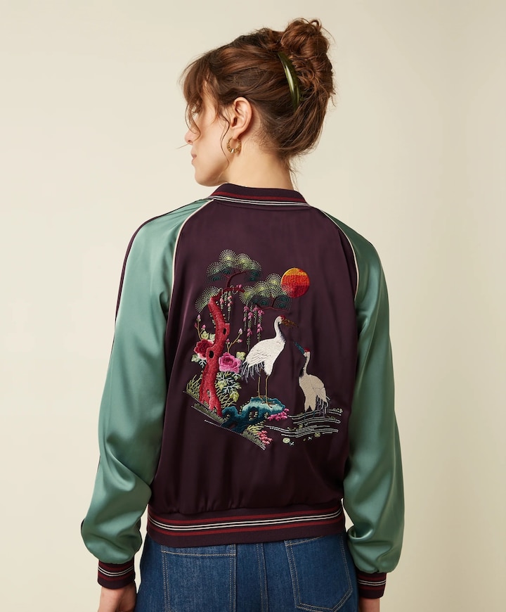 Dames jas bordeaux