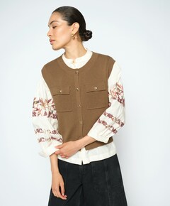 Dames gilet bruin