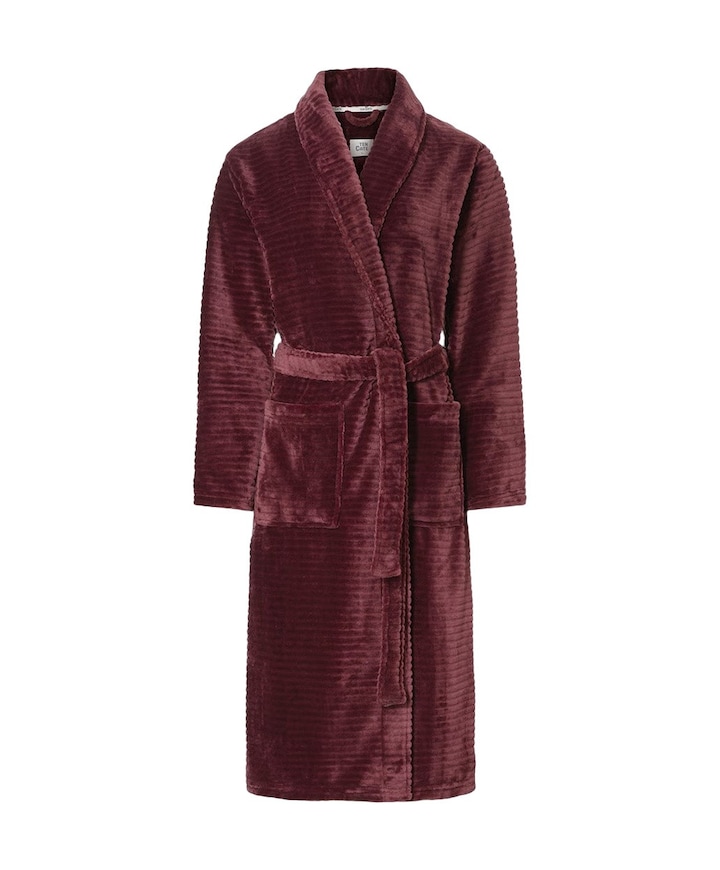Dames ochtendjas bordeaux