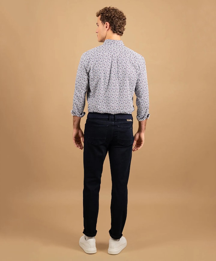 Overhemd lange mouw bordeaux