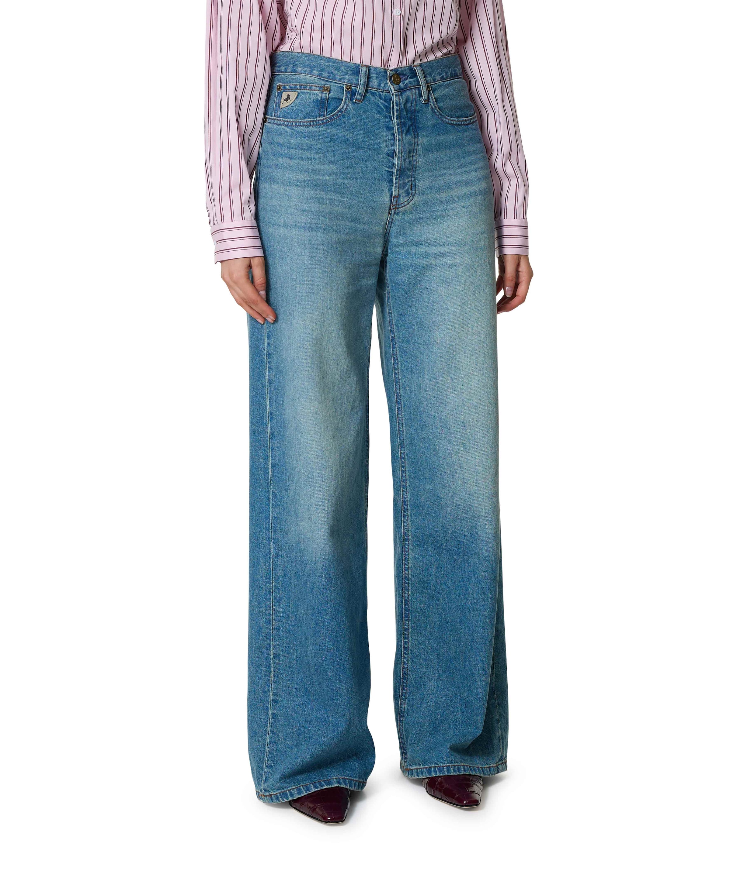 Skater Loose 7734 Retro Stonewash dames jeans blauw