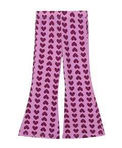 Purple hearts flared meisjes broek roze