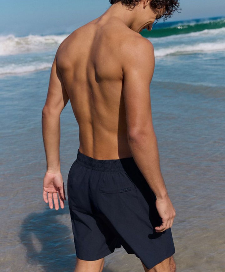 Heren zwemshort blauw