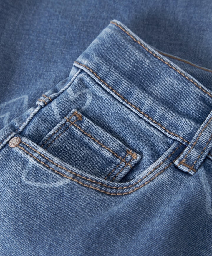 NMFROSE WIDE AOP JEANS 4044-ON NOOS meisjes jeans blauw