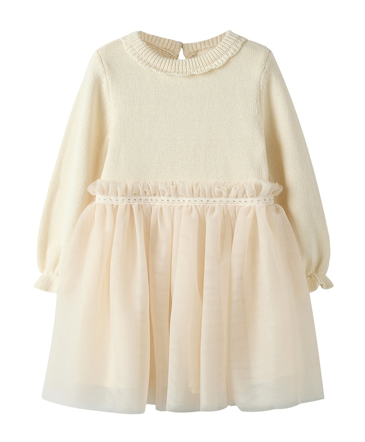 Meisjes jurk ecru