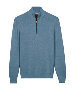 Heren trui met rits blauw