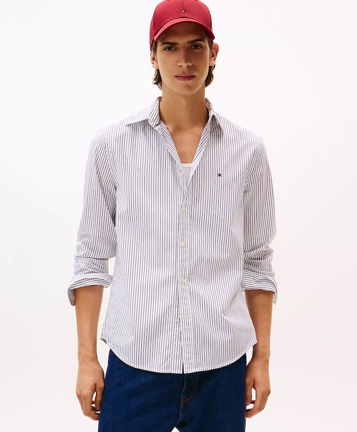 Heren overhemd lange mouw wit