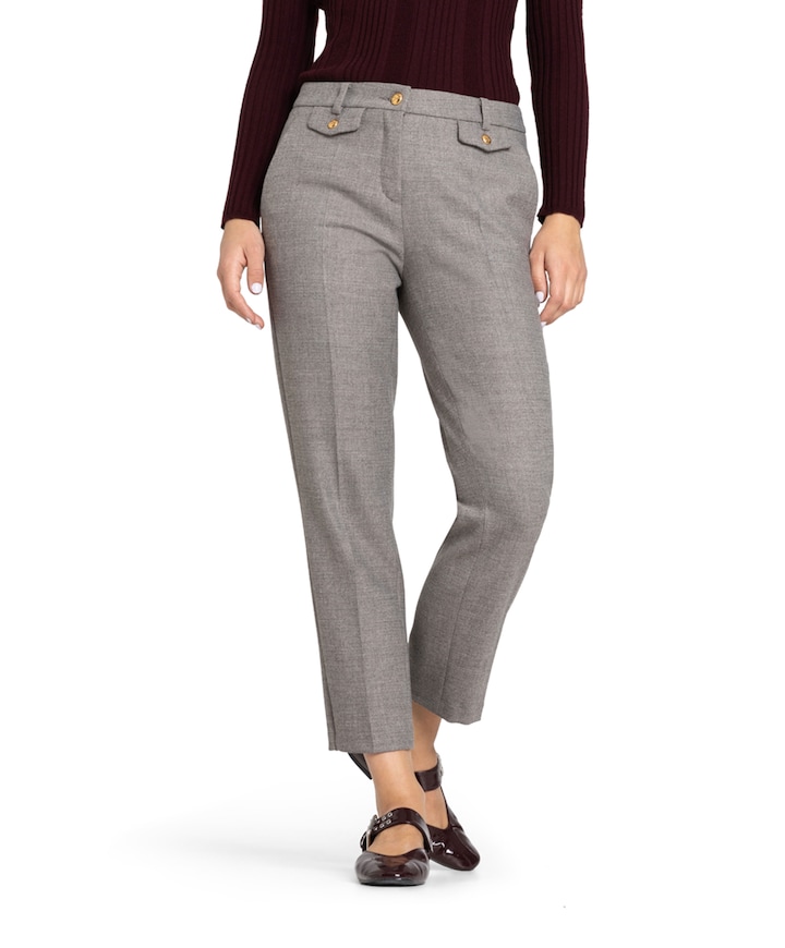 Krystal flap dames broek grijs