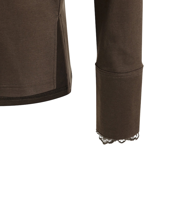 Dames longsleeve bruin