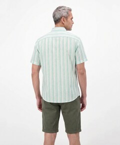 Heren overhemd korte mouw groen