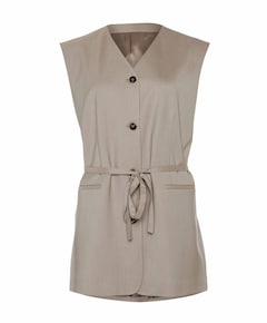 Dames gilet beige